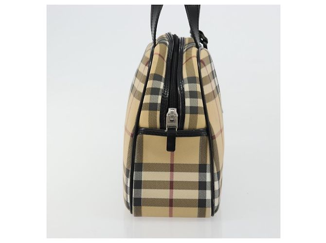Borsa Boston in PVC Nova Check di Burberry Beige Argento Auth ep14044 - vista 5