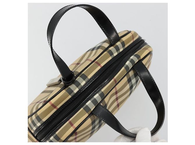 Borsa Boston in PVC Nova Check di Burberry Beige Argento Auth ep14044 - vista 6