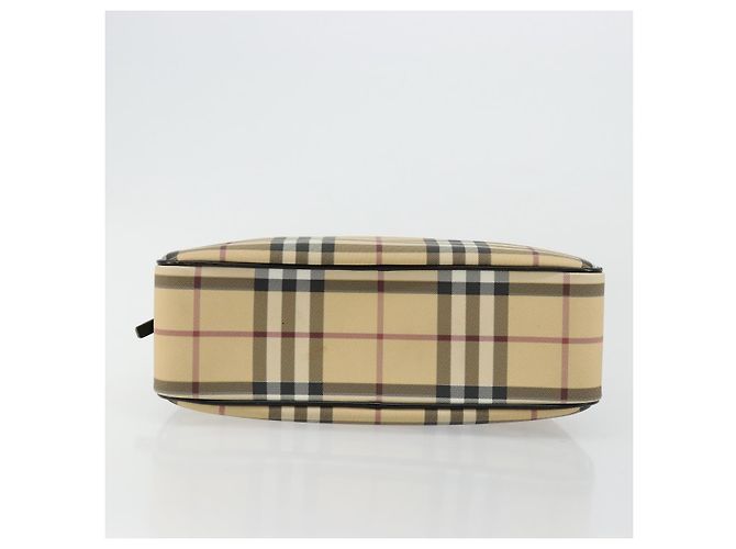 Borsa Boston in PVC Nova Check di Burberry Beige Argento Auth ep14044 - vista 9