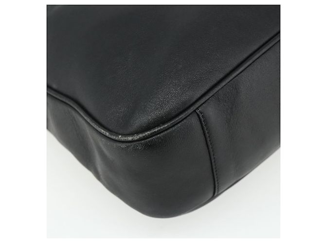 Borsa a mano in pelle Gucci Bamboo nera e oro 001 2404 Auth ep14183 Schwarz Golden - Ansicht 13