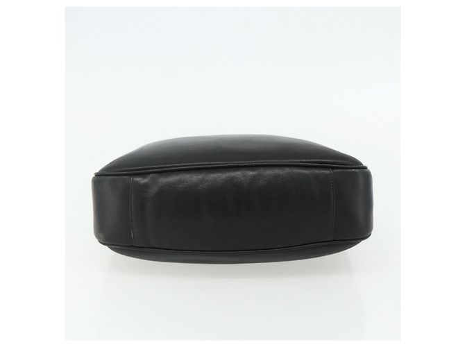 Borsa a mano in pelle Gucci Bamboo nera e oro 001 2404 Auth ep14183 Schwarz Golden - Ansicht 9