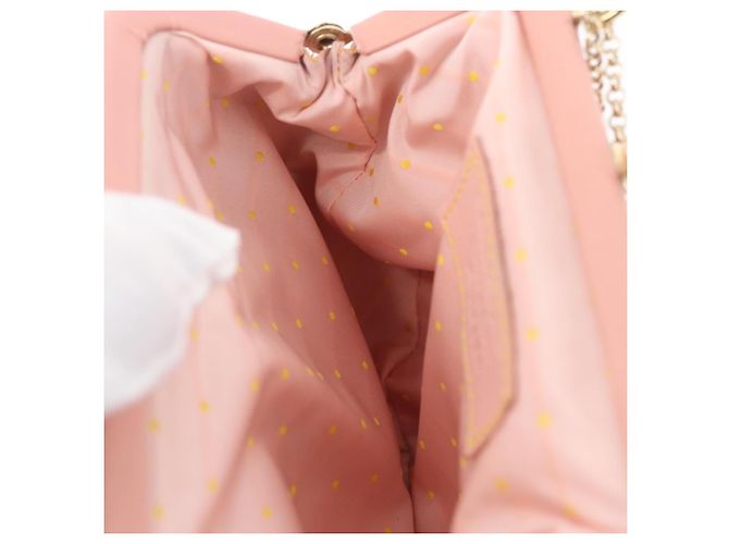 Pochette in pelle Gancini Chain di Salvatore Ferragamo, rosa e oro, Auth 176068A D'oro - vista 19