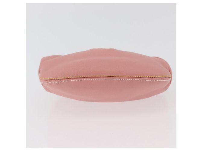Pochette in pelle Gancini Chain di Salvatore Ferragamo, rosa e oro, Auth 176068A D'oro - vista 9