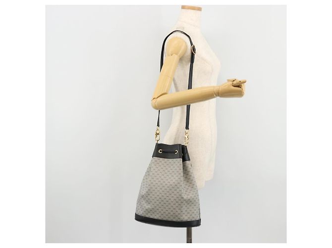 Gucci Borsa a Spalla Micro GG Supreme in PVC Navy Gold 001 58 4793 Auth 176265 D'oro Blu navy - vista 21