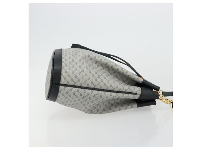 Gucci Borsa a Spalla Micro GG Supreme in PVC Navy Gold 001 58 4793 Auth 176265 D'oro Blu navy - vista 4
