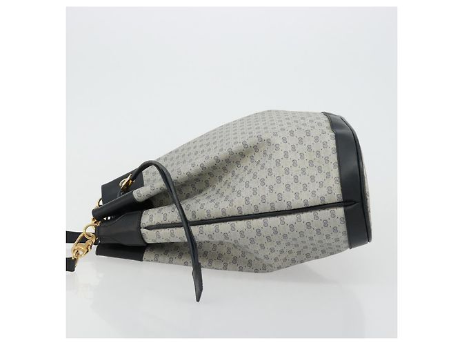 Gucci Borsa a Spalla Micro GG Supreme in PVC Navy Gold 001 58 4793 Auth 176265 D'oro Blu navy - vista 5