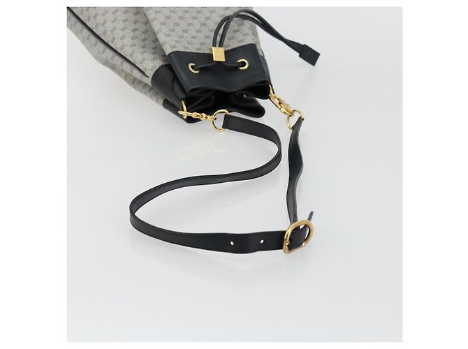 Gucci Borsa a Spalla Micro GG Supreme in PVC Navy Gold 001 58 4793 Auth 176265 D'oro Blu navy - vista 7