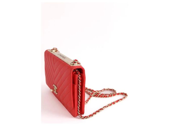 Chanel Mini borsa Trendy CC Wallet on Chain arancione - vista 2