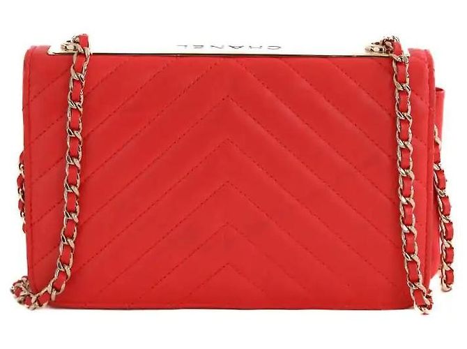 Chanel Mini borsa Trendy CC Wallet on Chain arancione - vista 3