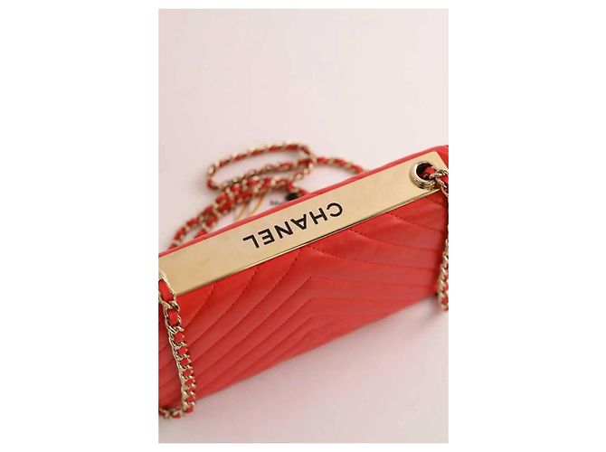 Chanel Mini borsa Trendy CC Wallet on Chain arancione - vista 4