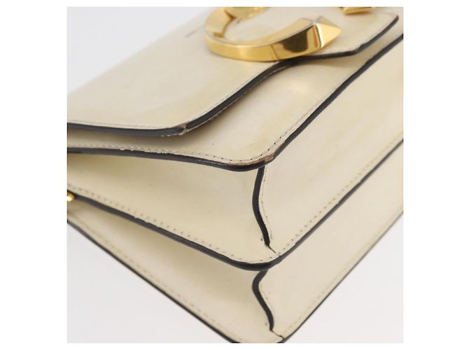 Borsa a spalla in pelle bianca e oro autentica Jimmy Choo BA12336 Bianco D'oro - vista 10