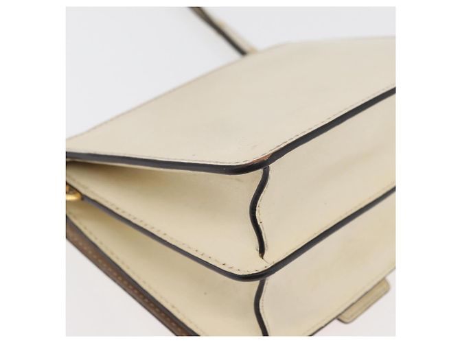 Borsa a spalla in pelle bianca e oro autentica Jimmy Choo BA12336 Bianco D'oro - vista 12