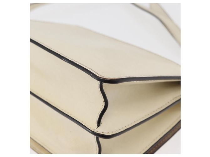 Borsa a spalla in pelle bianca e oro autentica Jimmy Choo BA12336 Bianco D'oro - vista 13