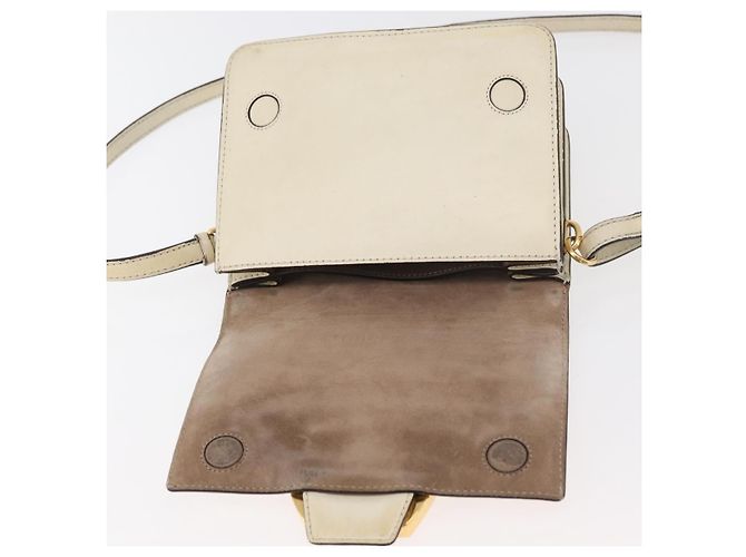 Borsa a spalla in pelle bianca e oro autentica Jimmy Choo BA12336 Bianco D'oro - vista 15