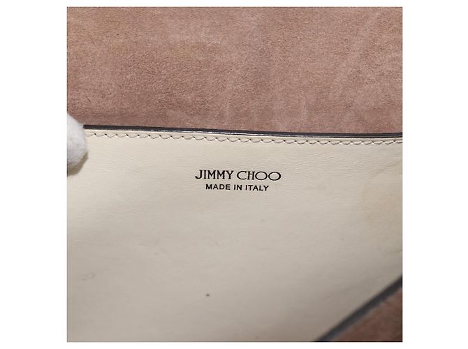 Borsa a spalla in pelle bianca e oro autentica Jimmy Choo BA12336 Bianco D'oro - vista 16