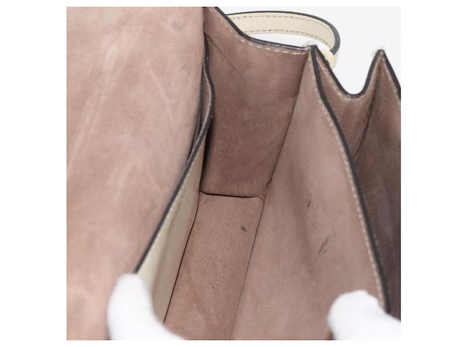 Borsa a spalla in pelle bianca e oro autentica Jimmy Choo BA12336 Bianco D'oro - vista 18