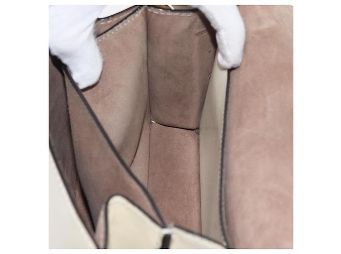 Borsa a spalla in pelle bianca e oro autentica Jimmy Choo BA12336 Bianco D'oro - vista 19