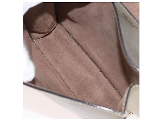 Borsa a spalla in pelle bianca e oro autentica Jimmy Choo BA12336 Bianco D'oro - vista 20