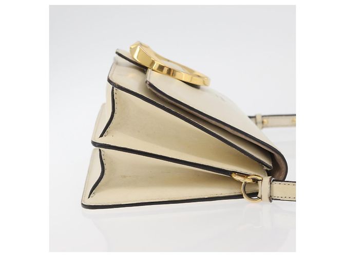 Borsa a spalla in pelle bianca e oro autentica Jimmy Choo BA12336 Bianco D'oro - vista 4