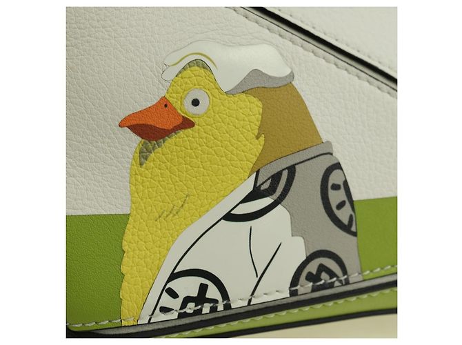 LOEWE - Borsa Puzzle Mini Ghibli Spirited Away Ootori Sama 2way Auth 167244SM Bianco Verde - vista 22