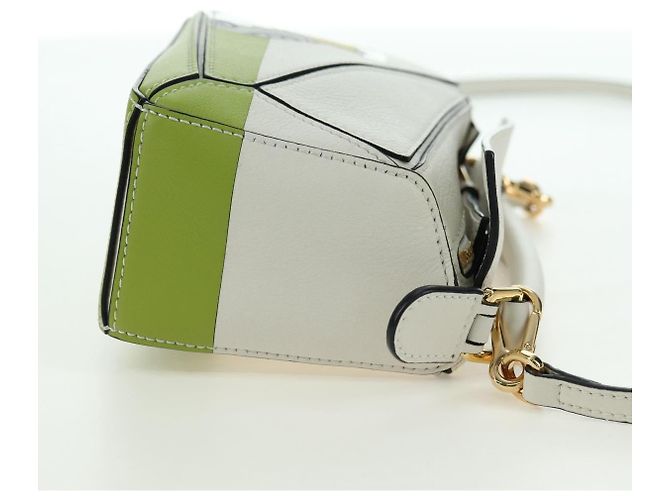 LOEWE - Borsa Puzzle Mini Ghibli Spirited Away Ootori Sama 2way Auth 167244SM Bianco Verde - vista 4