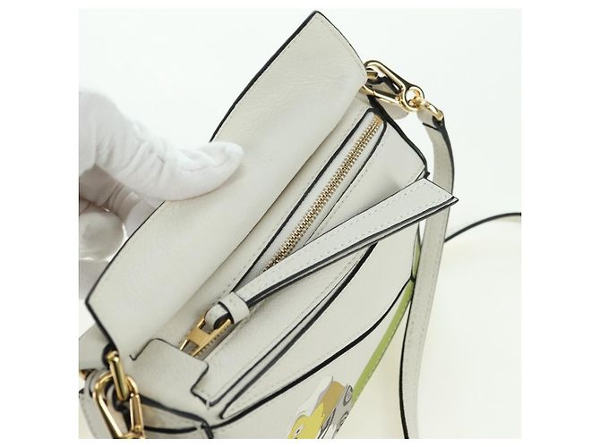 LOEWE - Borsa Puzzle Mini Ghibli Spirited Away Ootori Sama 2way Auth 167244SM Bianco Verde - vista 9