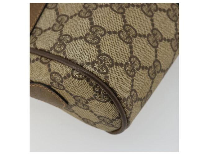 GUCCI GG Supreme Web Sherry Line Bag PVC Beige Red 56 02 004 Auth 176671 - vue 11