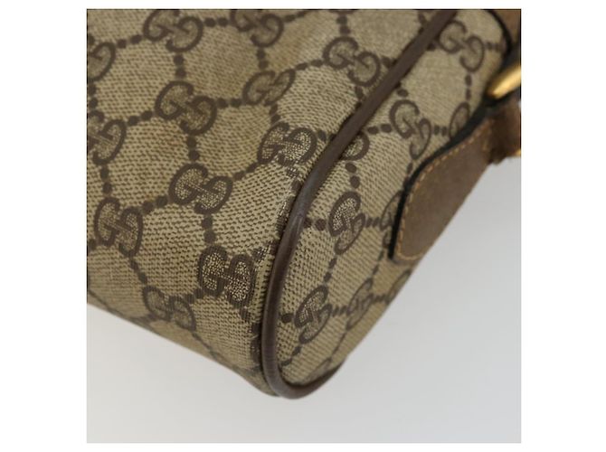 GUCCI GG Supreme Web Sherry Line Bag PVC Beige Red 56 02 004 Auth 176671 - vue 12