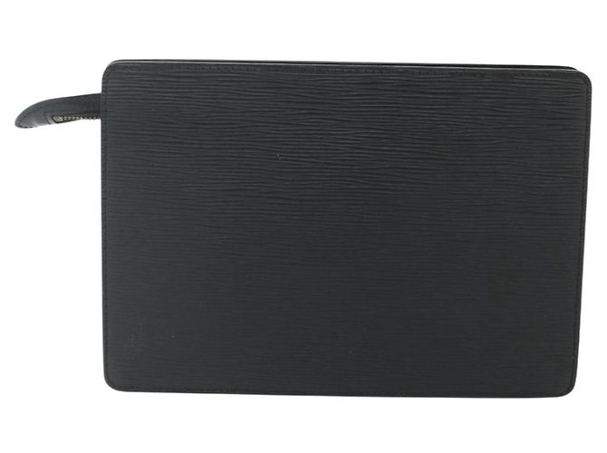 LOUIS VUITTON Epi Pochette Uomo Borsa Clutch Nera M52522 LV Auth ep14052 Nero - vista 2