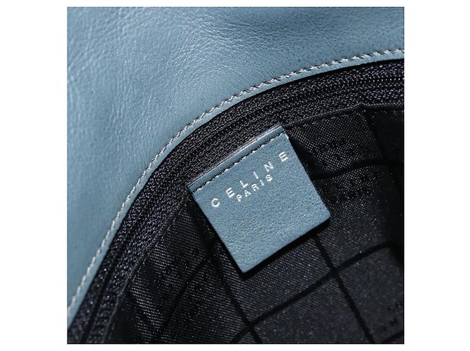 Céline Borsa Tote in Nylon Verde Argento Auth bs34712 - vista 16