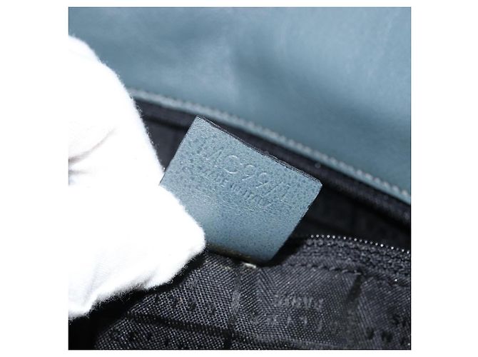 Céline Borsa Tote in Nylon Verde Argento Auth bs34712 - vista 25
