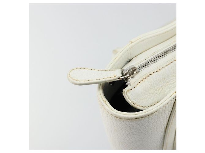 Borsa a Mano LOEWE in Pelle Bianca Argento Auth 176235 Bianco - vista 10