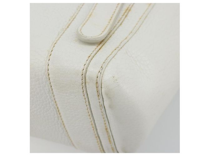Borsa a Mano LOEWE in Pelle Bianca Argento Auth 176235 Bianco - vista 14