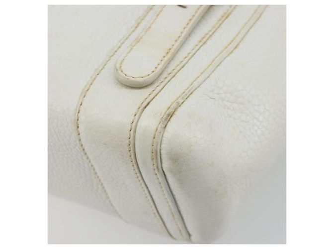 Borsa a Mano LOEWE in Pelle Bianca Argento Auth 176235 Bianco - vista 16