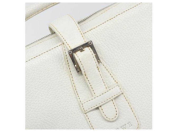Borsa a Mano LOEWE in Pelle Bianca Argento Auth 176235 Bianco - vista 17