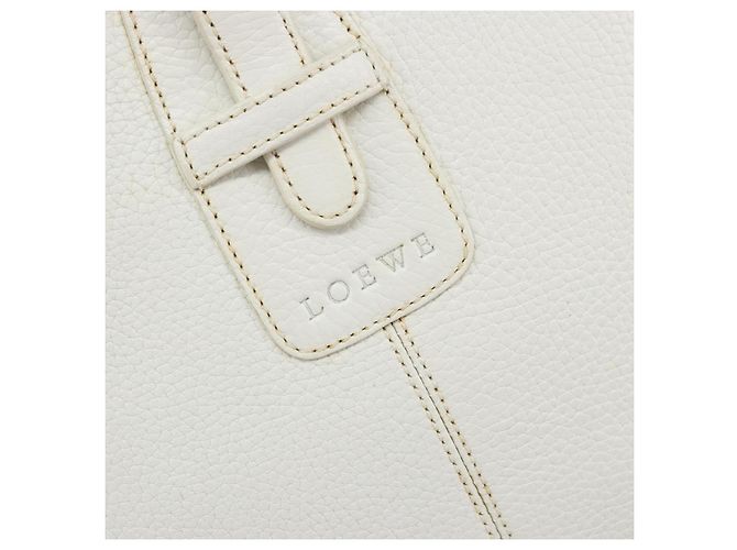 Borsa a Mano LOEWE in Pelle Bianca Argento Auth 176235 Bianco - vista 18