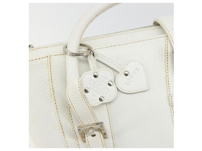 Borsa a Mano LOEWE in Pelle Bianca Argento Auth 176235 Bianco - vista 19