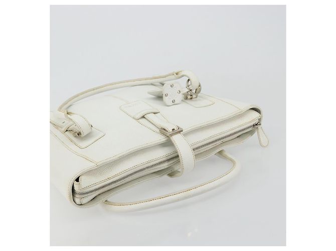 Borsa a Mano LOEWE in Pelle Bianca Argento Auth 176235 Bianco - vista 6