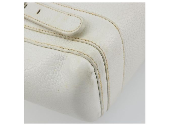Borsa a Mano LOEWE in Pelle Bianca Argento Auth 176235 Bianco - vista 9