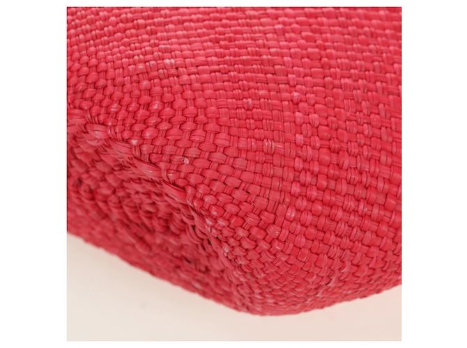 LOEWE Wassermelon Tote Bag Raffia 2-Wege Rot Auth 177114SAV - Ansicht 19