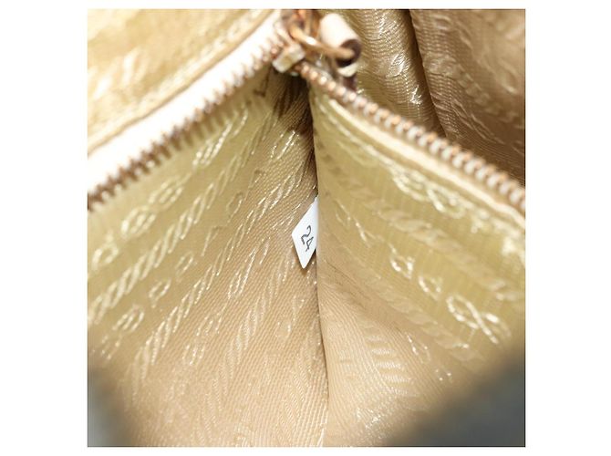 PRADA Accessory Pouch Nylon Light Blue Gold Auth 175876 Golden - view 23