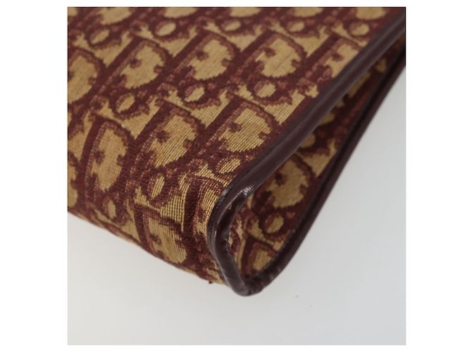 Borsa a Spalla in Tela Trotter Christian Dior Rossa Oro Auth 168852 Rosso D'oro - vista 10