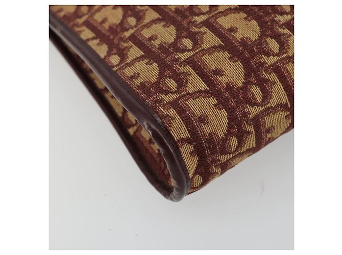Borsa a Spalla in Tela Trotter Christian Dior Rossa Oro Auth 168852 Rosso D'oro - vista 11