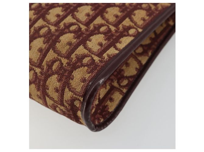 Borsa a Spalla in Tela Trotter Christian Dior Rossa Oro Auth 168852 Rosso D'oro - vista 12