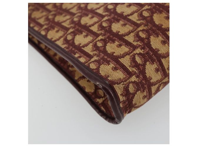 Borsa a Spalla in Tela Trotter Christian Dior Rossa Oro Auth 168852 Rosso D'oro - vista 13