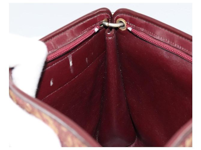 Borsa a Spalla in Tela Trotter Christian Dior Rossa Oro Auth 168852 Rosso D'oro - vista 19