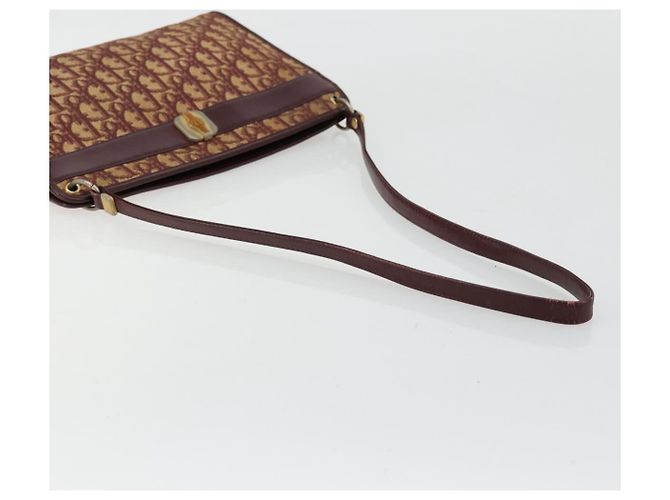 Borsa a Spalla in Tela Trotter Christian Dior Rossa Oro Auth 168852 Rosso D'oro - vista 7