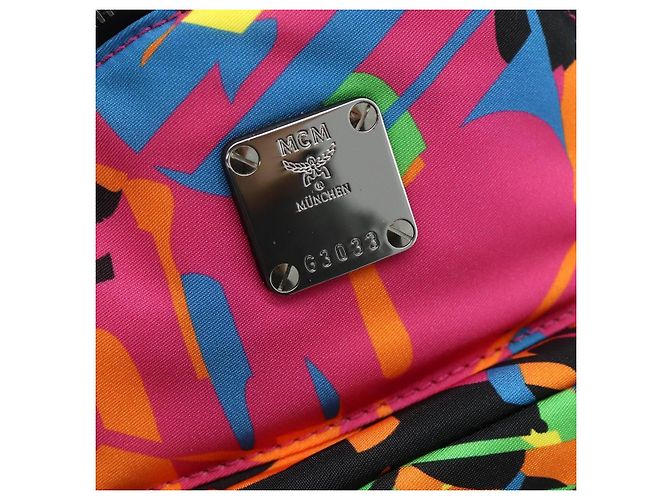 MCM Shoulder Bag Nylon Multicolor Silver Auth ka4070A Silvery Multiple colors - view 16