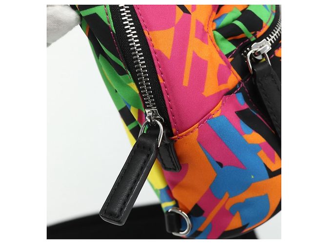 MCM Shoulder Bag Nylon Multicolor Silver Auth ka4070A Silvery Multiple colors - view 17