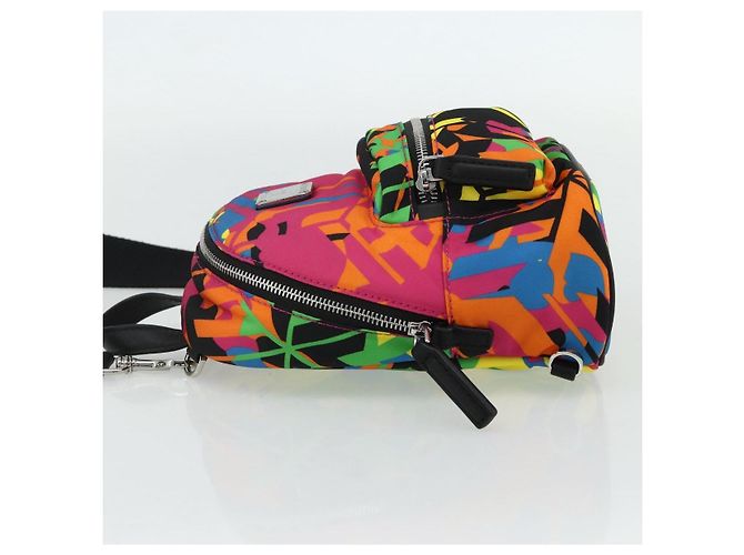 MCM Shoulder Bag Nylon Multicolor Silver Auth ka4070A Silvery Multiple colors - view 4